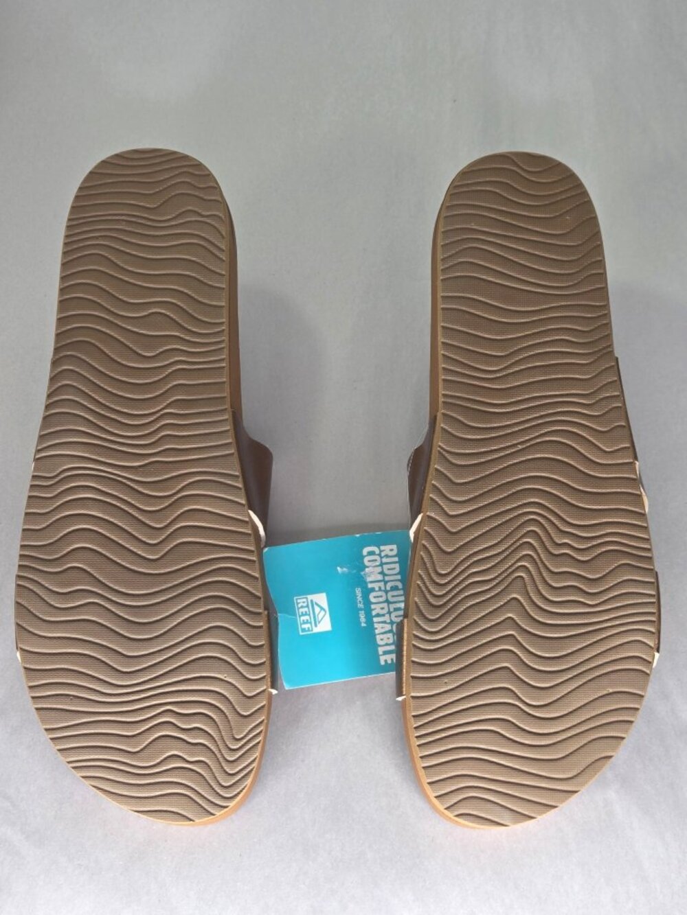 Reef Cushion Vista Vegan Leather Slides Sandals - Copper Tan - Picture 5 of 5